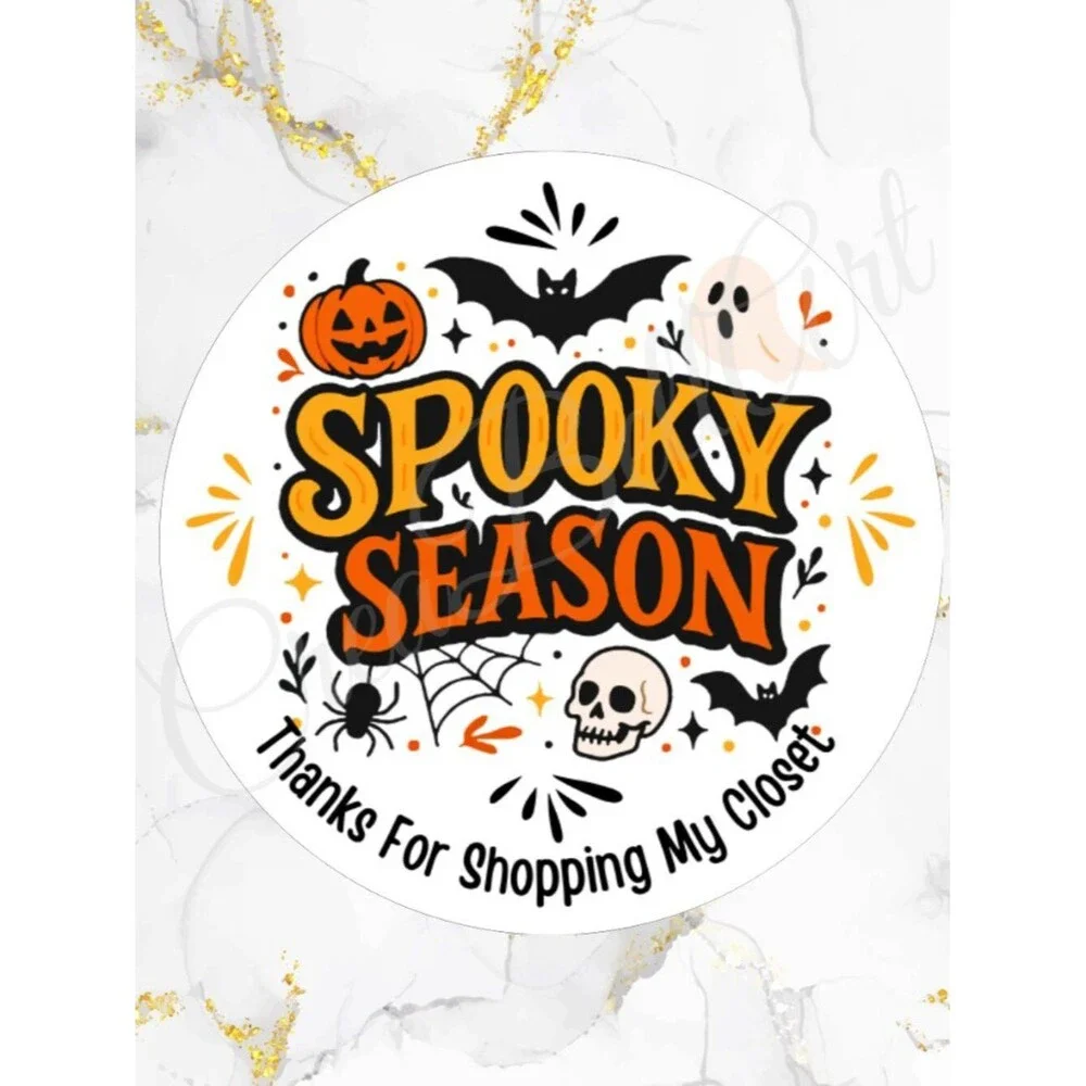 60  Spooky Season Stickers 2 inch – Halloween Packaging Labels